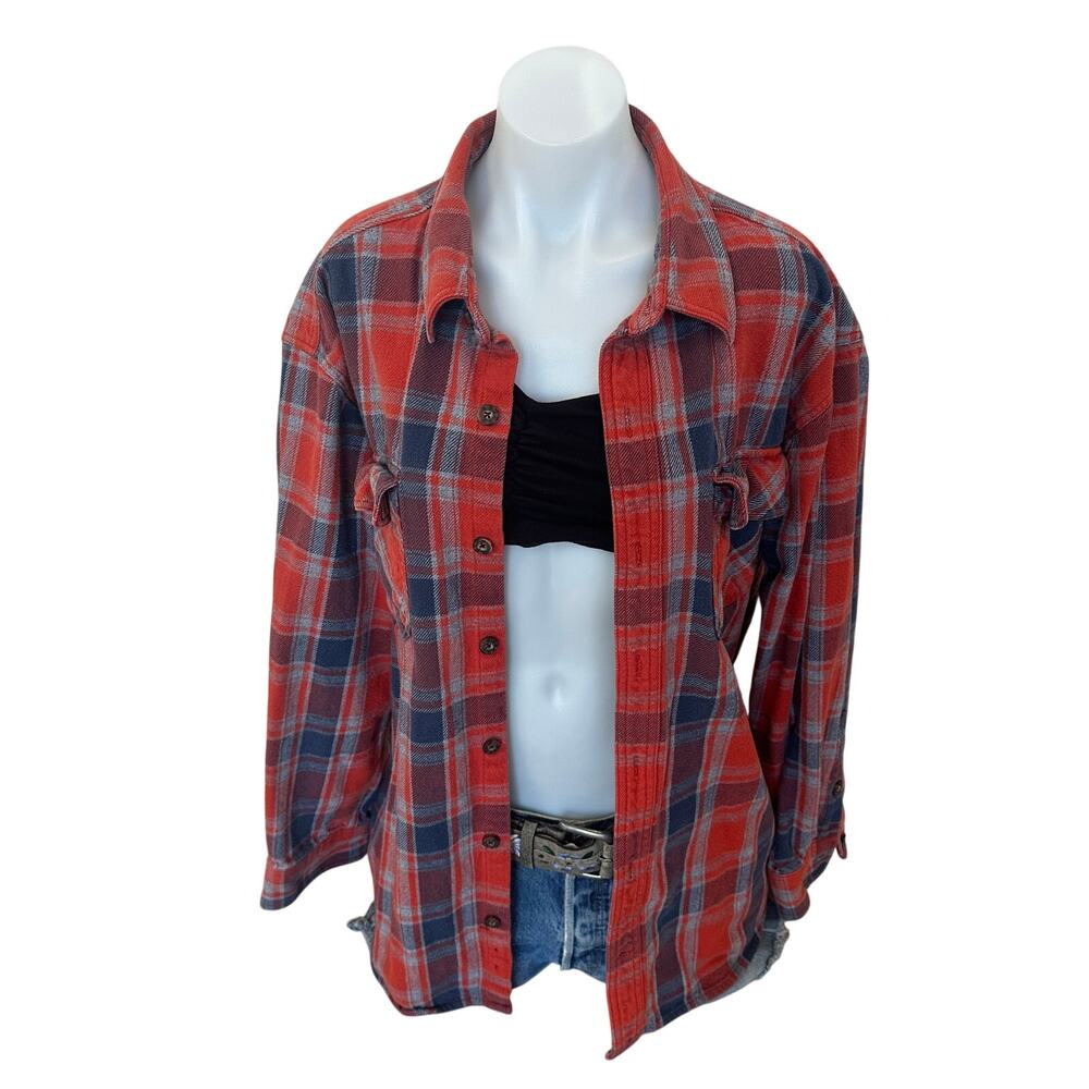 Coors Beer Cowboy Plaid Flannel Shirt XL Oversized Unique Western Tailgate Rodeo - Picture 4 of 6